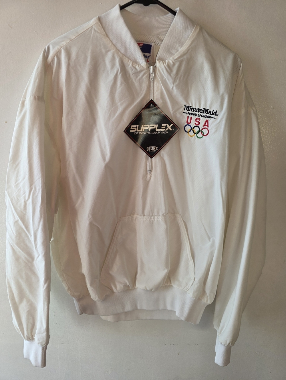 Vintage USA Olympics Minute Maid Jacket (Made in USA) Zip Up Windbreaker Size L